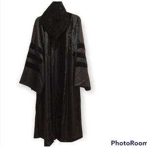 51” Black doctoral cap and gown